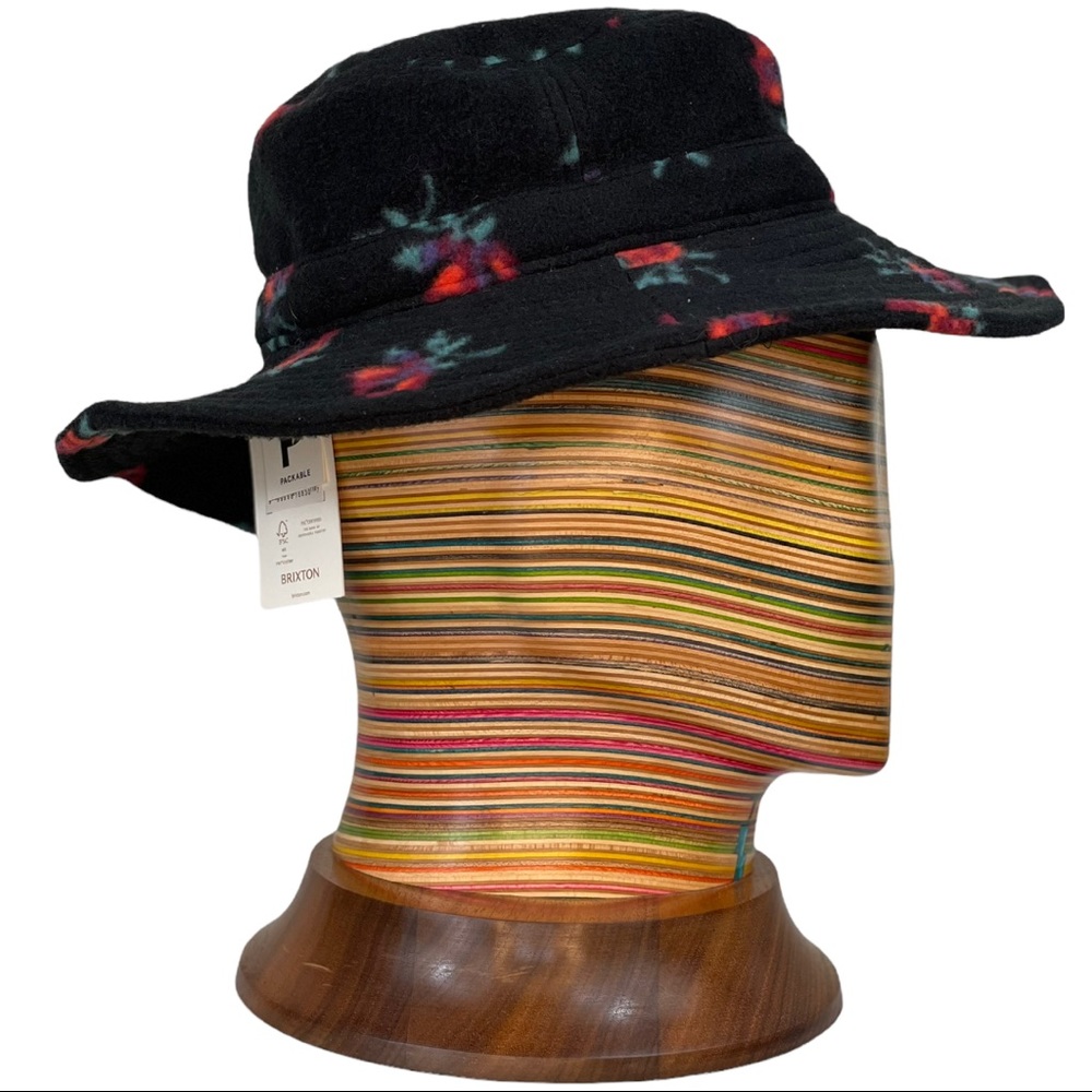 BRIXTON Dylan Bucket Hat - Floral Polar Fleece NWT sz XS/S - Picture 6 of 7